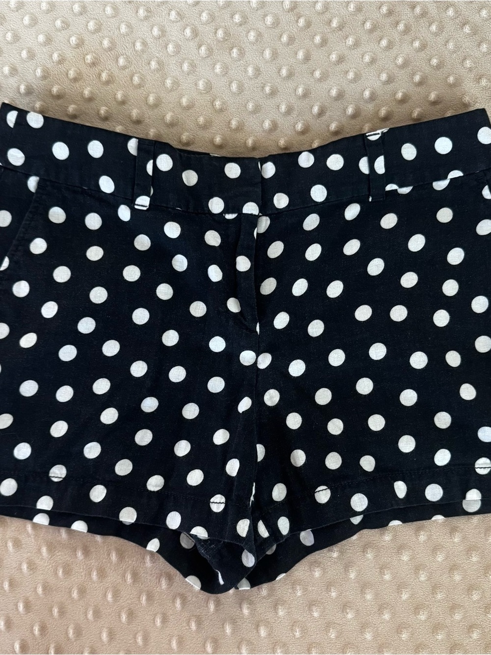 LOFT Black and White Polka Dot Shorts